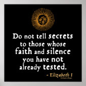 エリザベスI引用文オントラスト ポスター (正面)