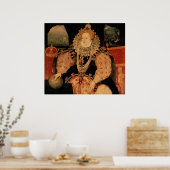 エリザベスI、アームダポートレート、C.1588 ポスター (キッチン)