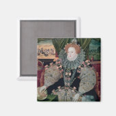 エリザベスI、アームダポートレート、C.1588 マグネット (正面/裏面)