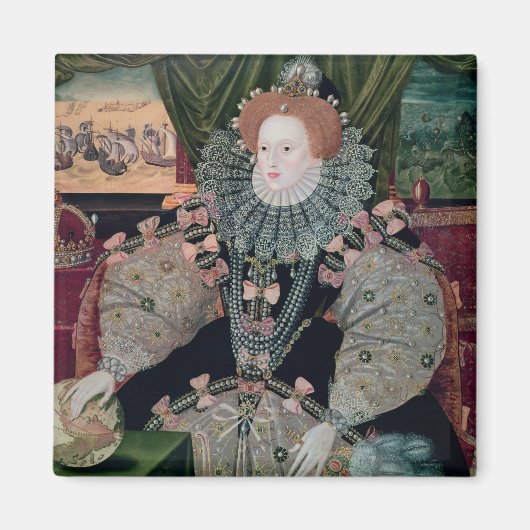 エリザベスI、アームダポートレート、C.1588 マグネット (正面)