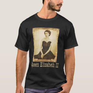 エリザベスIiヴィンテージレトロ救神女王Uk M Tシャツ