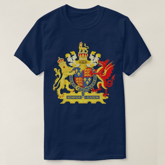 エリザベスII紋章 Tシャツ (デザイン正面)
