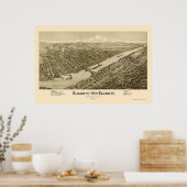 エリザベスPAパノラママップ – 1897 ポスター (キッチン)