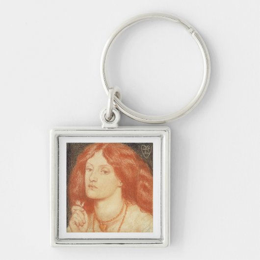 エリザベスSiddal (1834-62年)のポートレート、1860年(赤 キーホルダー (正面)