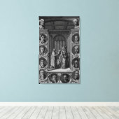 エリザ読ベス1世への手紙の キャンバスプリント (インサイチュ (ウッドフロア))