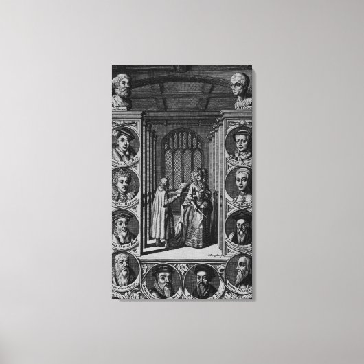 エリザ読ベス1世への手紙の キャンバスプリント (正面)