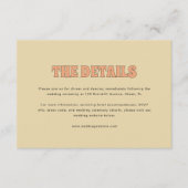 エリシンプルー結婚レトロモダンの詳細 エンクロージャーカード (正面)