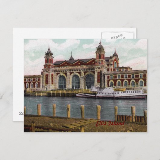 エリスアイランドヴィンテージはがき ポストカード (正面/裏面)