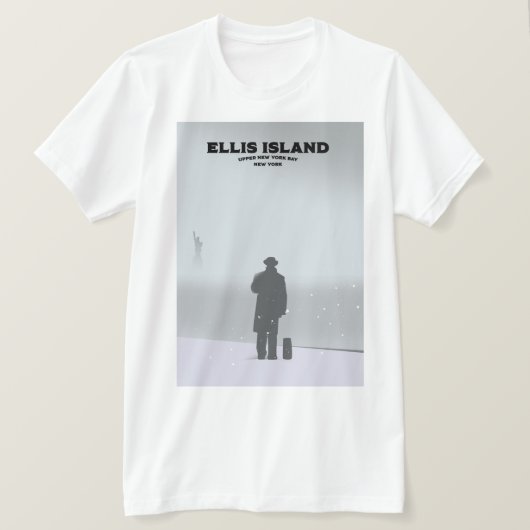 エリスアイランド ニューヨーク ニューヨーク市 Tシャツ (デザイン正面)