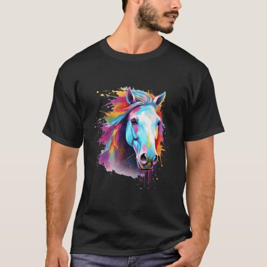 エリスカラフルカイポニーホーススプラッシュ Tシャツ (正面)