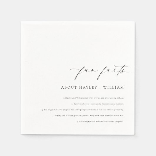 エリスミア ウェディング豆知識 スタンダードカクテルナプキン (正面)