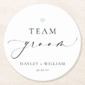 エリスミア ミニマリスト チーム グルーム ラウンドペーパーコースター (正面)