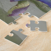 エリスローワンブルークラウドウォーターリリーヴィンテージ花 ジグソーパズル (側面)