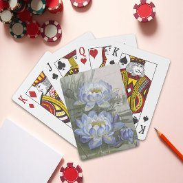 エリスローワンブルークラウドウォーターリリーヴィンテージ花 トランプ