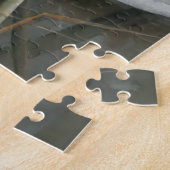 エリスローワンホワイトウォーターリリーヴィンテージ花 ジグソーパズル (側面)