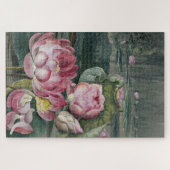 エリスローワン聖蓮水百合ヴィンテージ花 ジグソーパズル (横)