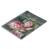 エリスローワン聖蓮水百合ヴィンテージ花 ノートブック (左側)