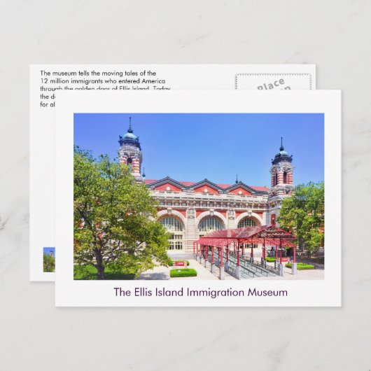 エリス島移民博物館 案内ポストカード (正面/裏面)