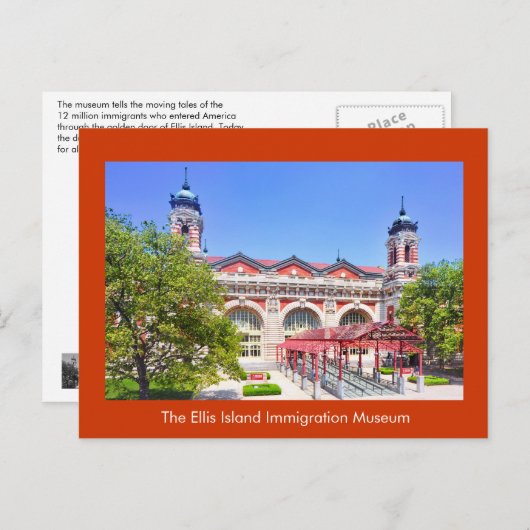 エリス島移民博物館 案内ポストカード (正面/裏面)