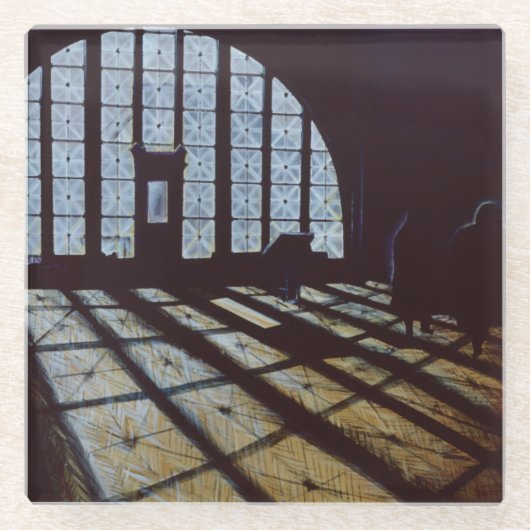 エリス島自由の館 ガラスコースター (正面)