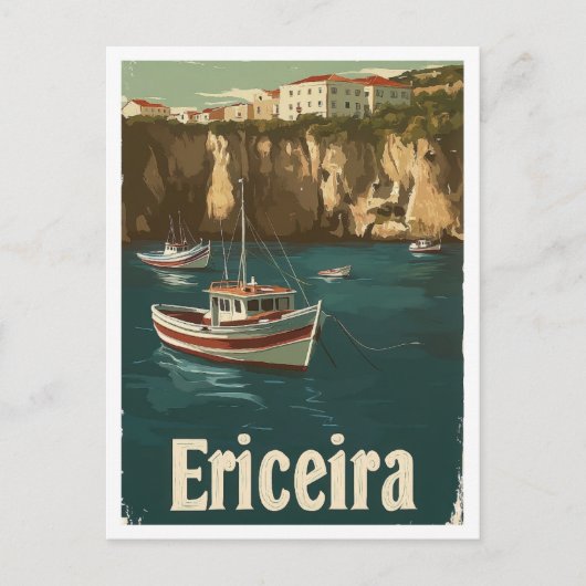 エリセイラポルトガルアートヴィンテージトラベルイラストレーション ポストカード (正面)