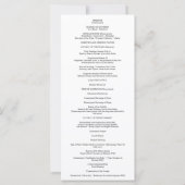 エリソンカトリック結婚式 プログラムミサ (裏面)