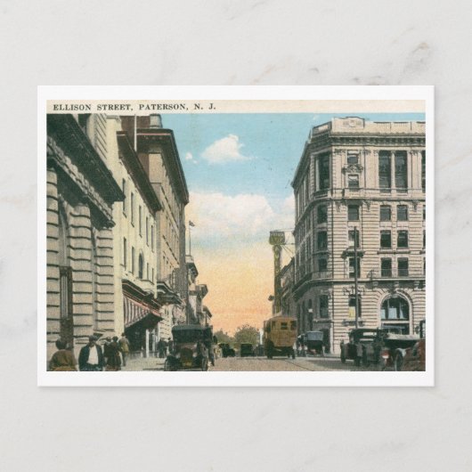 エリソン・セント、パターソン、NJ 1922ヴィンテージ ポストカード (正面)