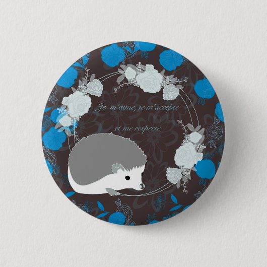 エリソン,フルーアドヴィ,ブルー,マンダラ,禅,チャクラ 缶バッジ (正面)