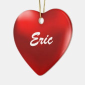 エリックのオーナメントのハート セラミックオーナメント (左)