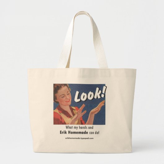 エリックの手製の「一見!」 記念品のトートバック ラージトートバッグ (正面)