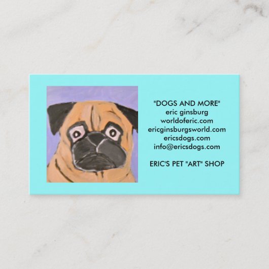 エリックのginsburgによる犬 名刺 (正面)