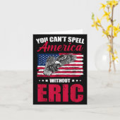 エリック抜きでAmericaなんて綴れない 愛国心あふれる4th+July カード (黄色い花)