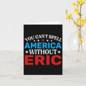 エリック7月4日おもしろい愛国主義Eric 4Th Of J カード (黄色い花)