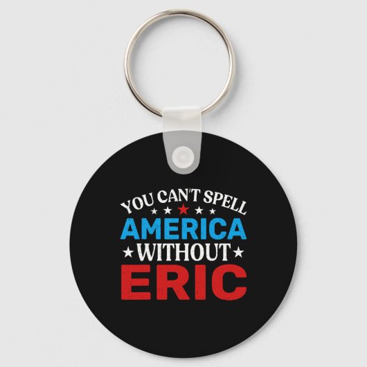エリック7月4日おもしろい愛国主義Eric 4Th Of J キーホルダー (正面)