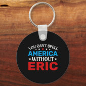 エリック7月4日おもしろい愛国主義Eric 4Th Of J キーホルダー (正面)