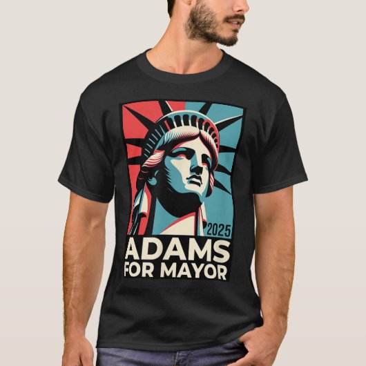 エリック・アダムス NYC市長選挙 2025 アダムス支持 Tシャツ (正面)