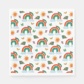 エリック・カレ | キャタピラからレインボーバタフライ スタンダードランチョンナプキン (正面)