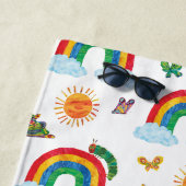 エリック・カレ | キャタピラからレインボーバタフライ ビーチタオル (インサイチュ)