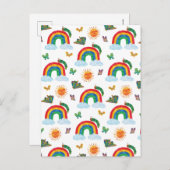 エリック・カレ | キャタピラからレインボーバタフライ ポストカード (正面/裏面)