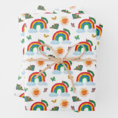 エリック・カレ | キャタピラからレインボーバタフライ ラッピングペーパーシート (インサイチュ)