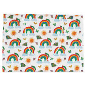 エリック・カレ | キャタピラからレインボーバタフライ ラージペーパーバッグ (裏面)