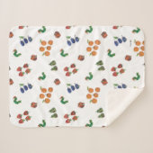 エリック・カレ |キャタピラーとフルーツパターン シェルパブランケット (正面(横))