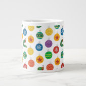 エリック・カレ |キャタピラークリスマスパターン ジャンボコーヒーマグカップ (正面)