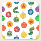 エリック・カレ |キャタピラークリスマスパターン スクエアペーパーコースター (正面)