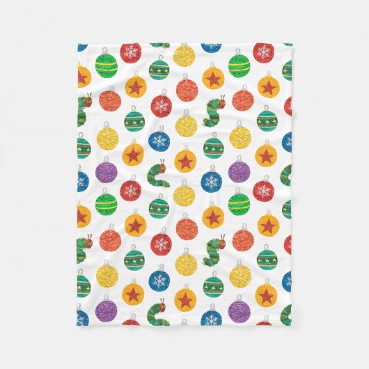 エリック・カレ |キャタピラークリスマスパターン フリースブランケット (正面)