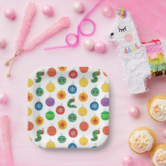 エリック・カレ |キャタピラークリスマスパターン ペーパープレート (パーティー)