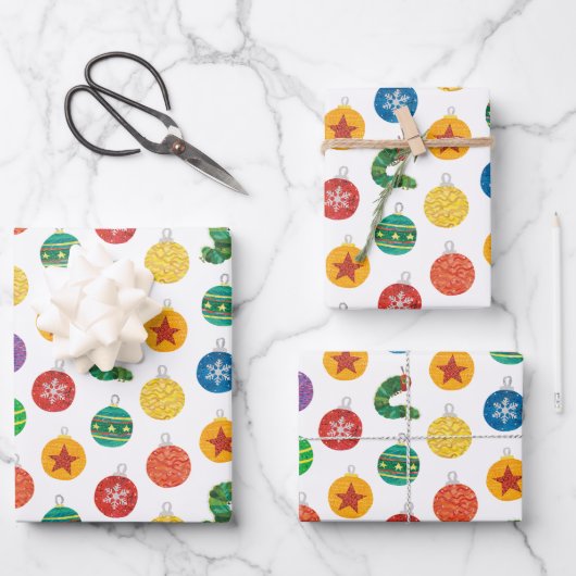 エリック・カレ |キャタピラークリスマスパターン ラッピングペーパーシート (正面)