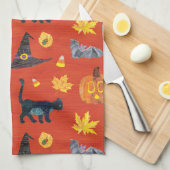 エリック・カレ |キャタピラーハロウィーンパターン キッチンタオル (四つ折り)