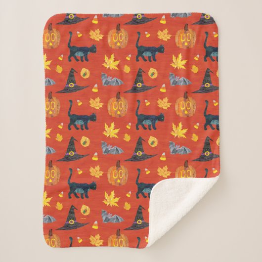 エリック・カレ |キャタピラーハロウィーンパターン シェルパブランケット (正面)
