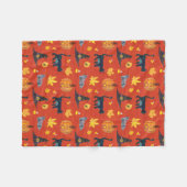 エリック・カレ |キャタピラーハロウィーンパターン フリースブランケット (正面(横))